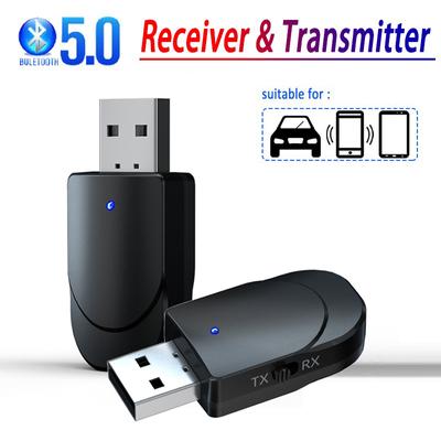 2 IN 1 Bluetooth 5.0 Audio Receiver Car Kit 3.5mm Jack AUX Transmitter Auto Music USB Dongle Wireless for Car Speaker Amplifier