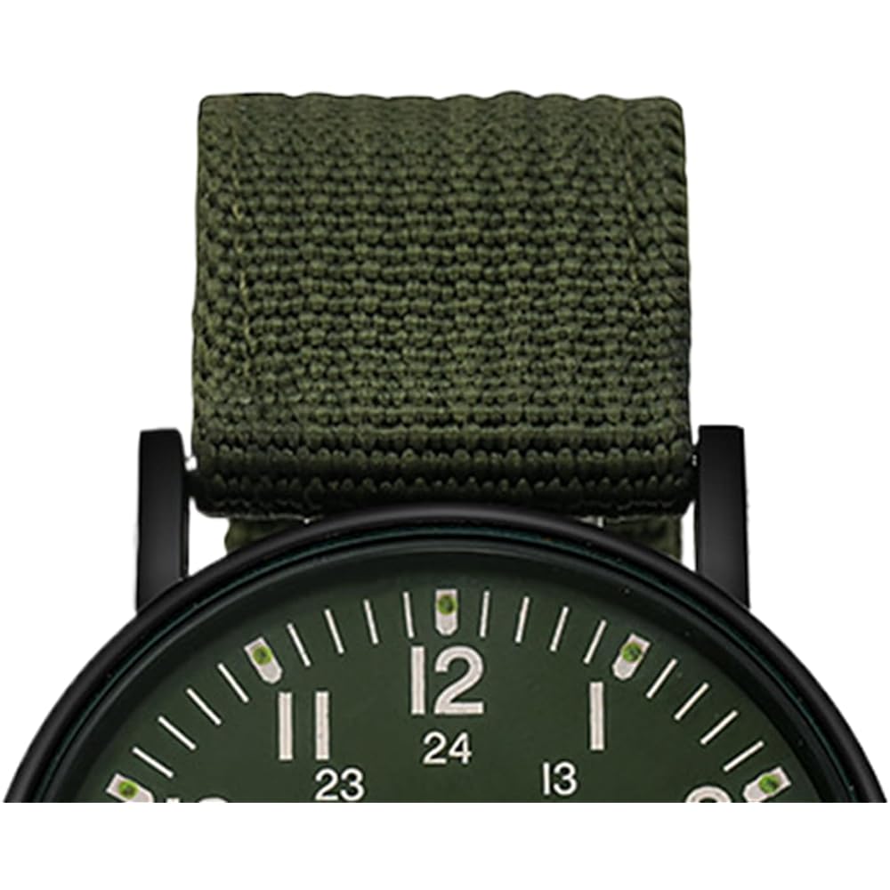 Canvas Sports Watch Unisex Military Analog Watch Tactical Slip-through Strap Waterproof Outdoor Sports Timepiece