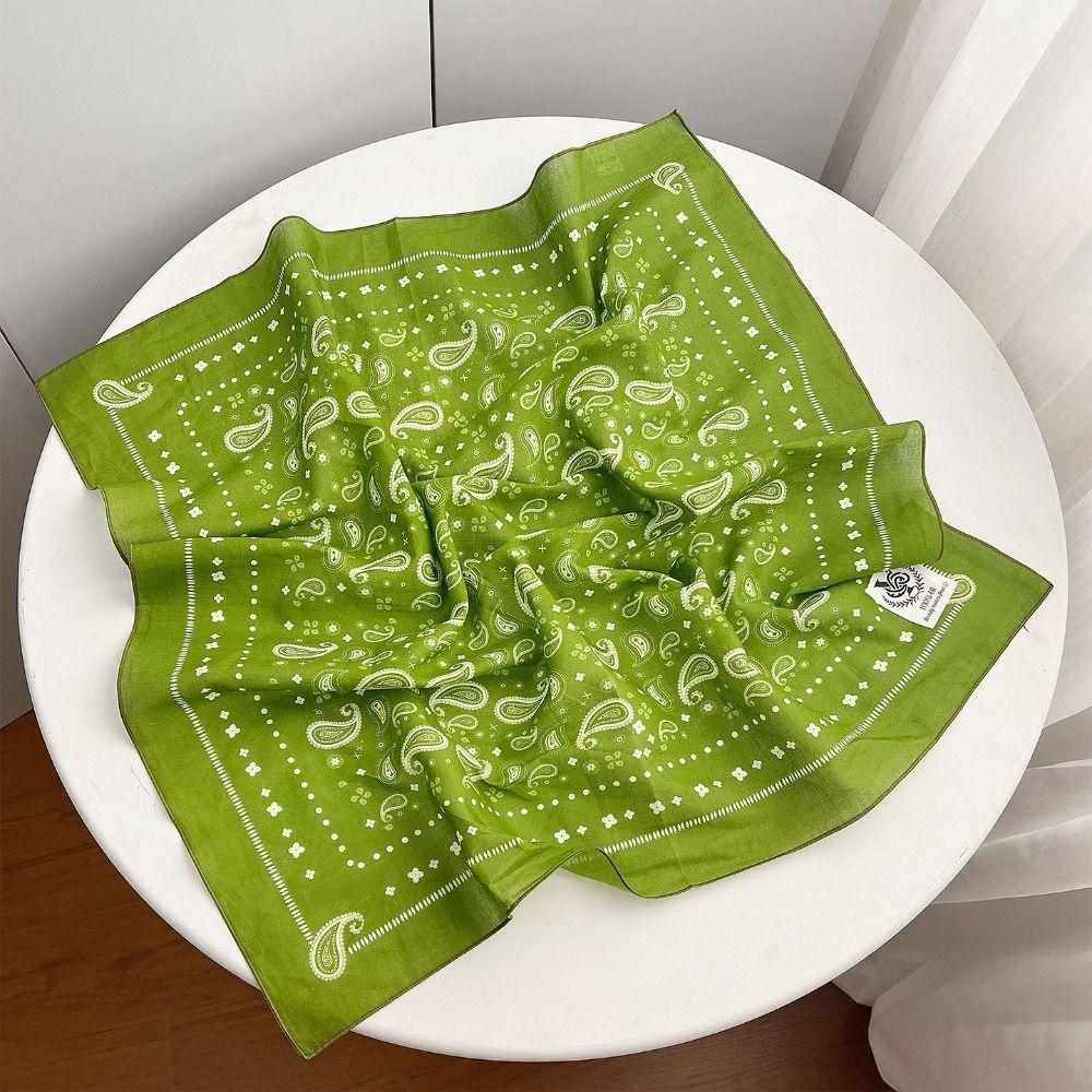 Korean Cashew Nut Print Silk Scarf Breathable Small Scarves Square Handkerchief  Scarf Accessories