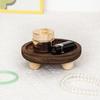 1pc Multi-functional Wooden Tray, Suitable for Aromatherapy, Key Storage, Etc. Elliptical Design