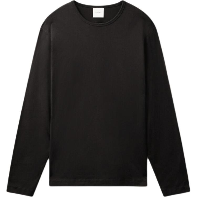 

Calvin Klein Минималистичная Удобная Универсальная Футболка с Круглым Вырезом и Длинным Рукавом Мужские Топы Черный 40EM917-UB1 M