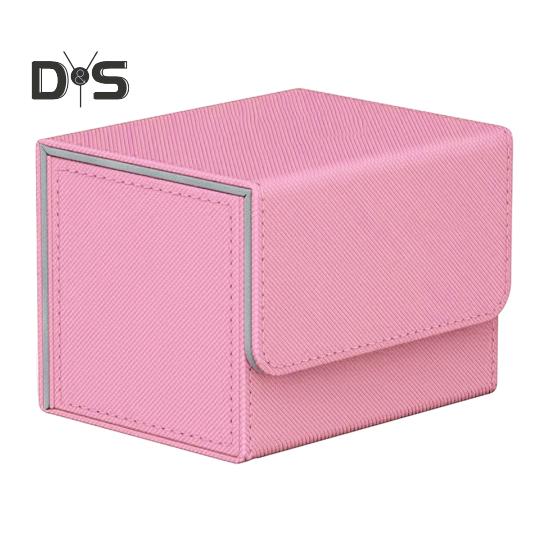 

Чехол для хранения карт с герметичной крышкой-замком, большой вместимостью, прочная конструкция, органайзер для хранения игровых карт розовый