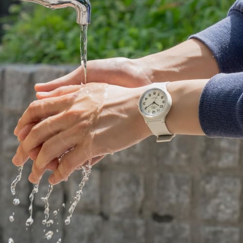 Citizen Q&Q Analog Solar Watch, 10 ATM Water Resistant, Urethane Strap, E04A-001VK, Women's, Black/Black