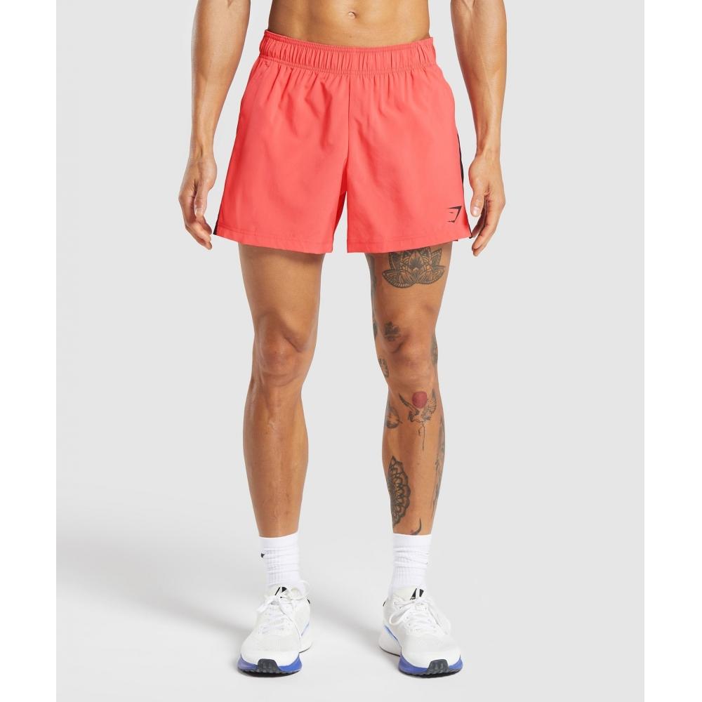 Gymshark Pantaloni scurți Sport 5 roz tropical negru A1b3m Kcb2