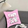 EEsther BunnyY Pink Cute Cushion Cover Pillowcase Ultra Soft Skin Friendly Fabric Cloud Like Comfort Concealed Zipper