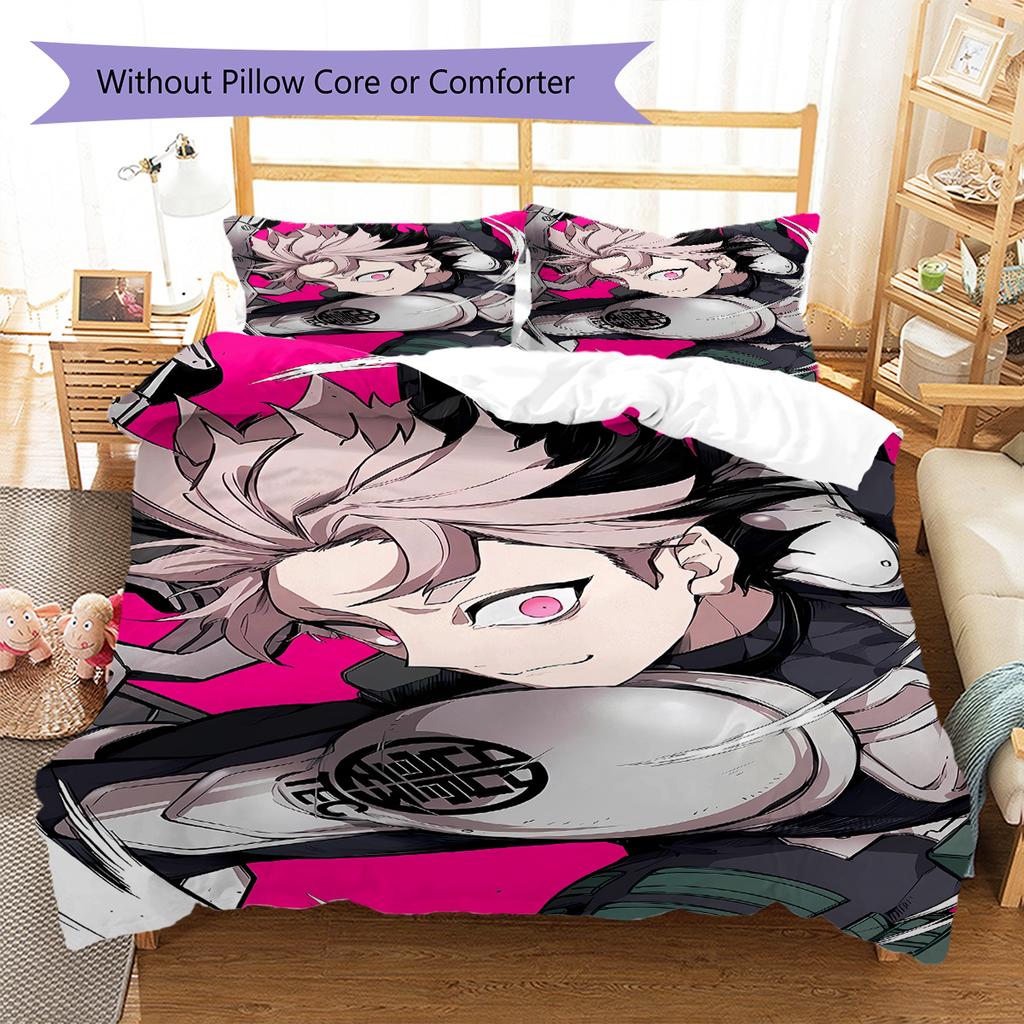 Kaiju No. 8 Pattern Bedding,Quilt Set Quilt Cover Pillowcase Home Birthday Gift (1 * Duvet Cover + 2 * Pillowcase, Without Core)