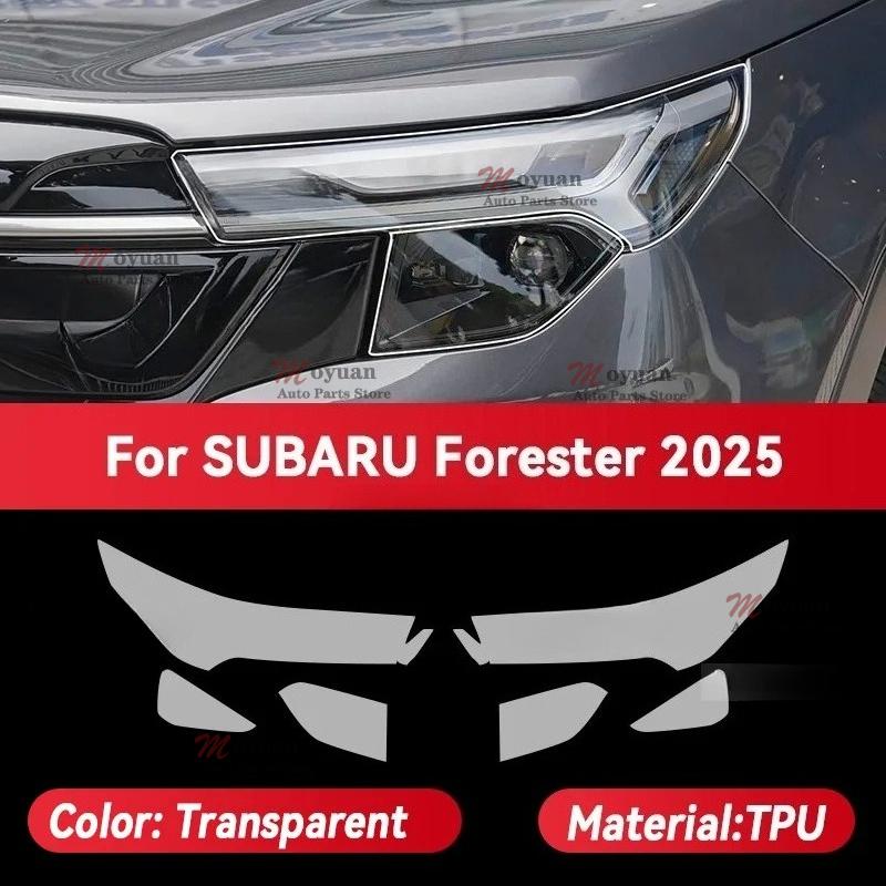 For SUBARU FORESTER 2025 Car Headlight Protective Car Film Front Headlamp Transparent Black TPU Exterior Sticker Car Accessories