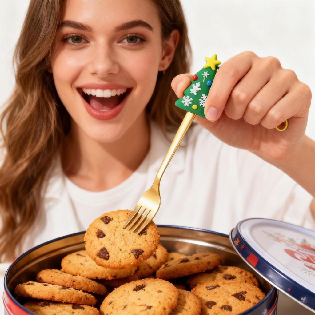 Löffelbaum Kaffeelöffel Dessert Gabel Obstgabel Figur Löffel Gabel Geschirr Geschenkset