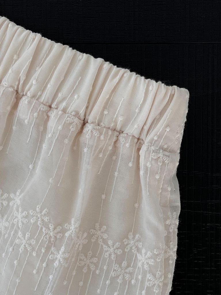 Jiang Zuo French Lace Embroidered Long Skirt - Women's 2026 Spring Large Swing Style