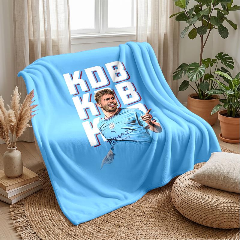 Kevin De Bruyne Theme blanket Soft Flannel Blanket Plush Throw Blanket Cozy Sofa Bed Blanket for Home Decor