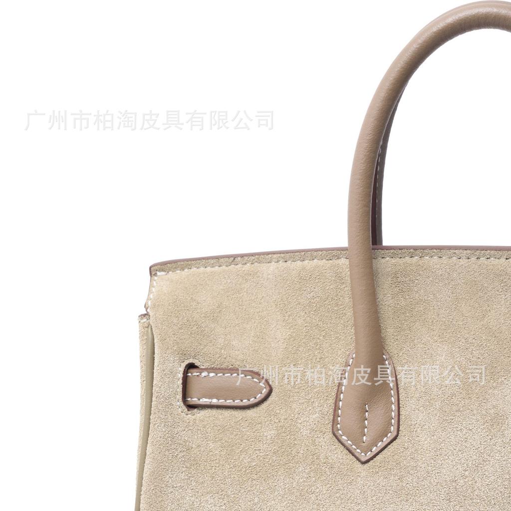 Platinum Bag Swift Leather and Suede 25/30CM Double Shoulder Strap Women's Bag Single Shoulder Messenger Versatile Fashion Handbag Bag