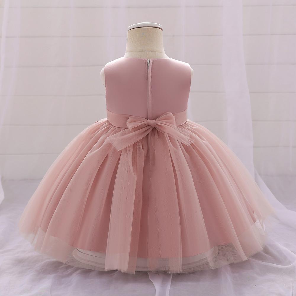 Holčička Růžové šaty Elegantní Princezna Narozeninová párty Plesové šaty Volánky pro děti Večerní Luxusní šaty Slavnostní kostýmy