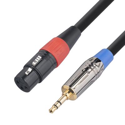 Gold-Plated TRS 3.5mm To XLR Female Balanced Audio Cable with Metal Shell and Double Shielding