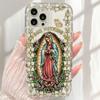 For Samsung S25 Ultra Saint Jesus Print Clear Phone Case for Galaxy S23 S22 S24 Plus FE A14 A34 A54 A15 A35 A55 Silicone Cover