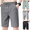 Pánské léto Ležérní šortky Elastická šňůrka v pase Rovné Široké nohavice Šortky Kapsy Design Ledové Hedvábí Jednobarevné Sportovní šortky