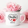 Personalized Custom Name Enamel Mug Creative Retro Coffee Water Cups Drink Dessert Milk Cup Mugs Handle Drinkware Teacher Gifts