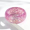 New Colorful Foil Geometric Resin Wide Bangle for Women Stackable Chunky Acrylic Round Statement Bracelets Trendy Jewelry Gifts