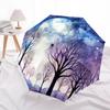 1pc Moonlit Forest Automatic Folding Umbrella, Heavy Duty 8 Rib Iron Frame,  Suitable for Travel, Daily Use, Birthday, Decor Gift  39