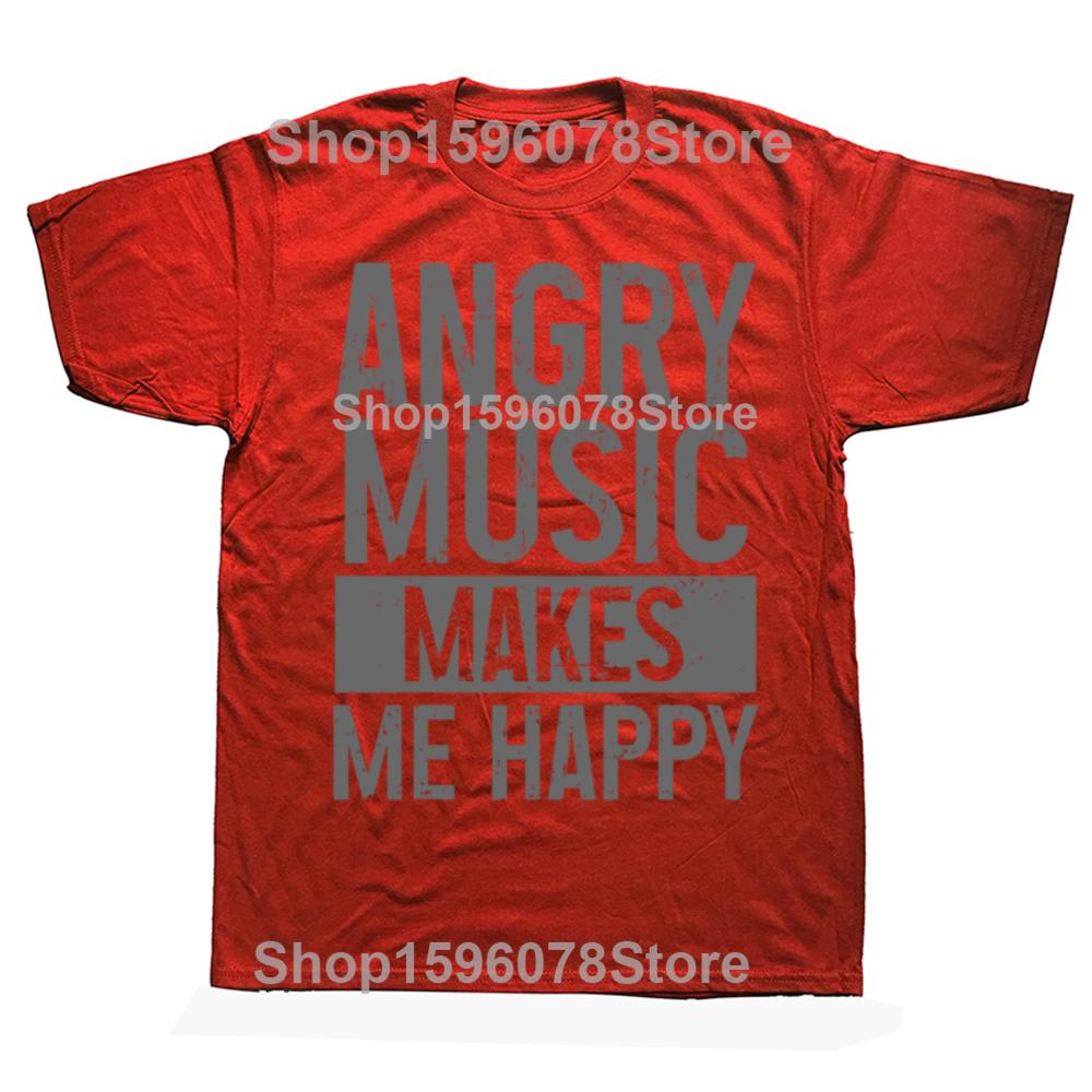 Funny Angry Music Heavy Metal 100 Cotton Tshirts Men Fashion Print Tshirt Loose Oversized Streetwear Hip Hop Unisex T Shirt
