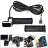 1 Pair Bicycles Throttle Grip LCD Display Battery Indicator Lever 6 Core with Switch Non-slide Handlebar Conversion