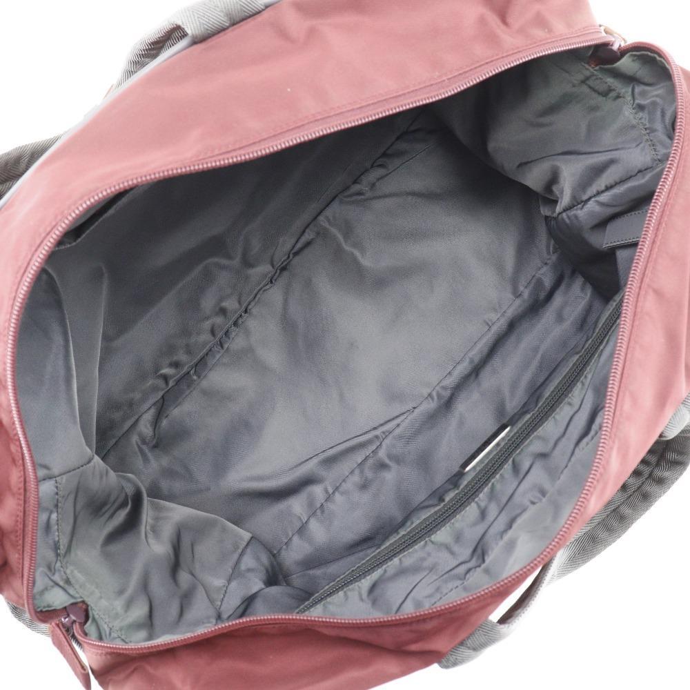 PRADA SPORTS Boston Bag 2WAYShoulder Red Tea Nylon Unisex Used