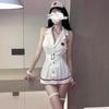 Plus Size High-End Nurse Cosplay Lingerie Set - Short Skirt Costume for Nightclub & Female Anchors