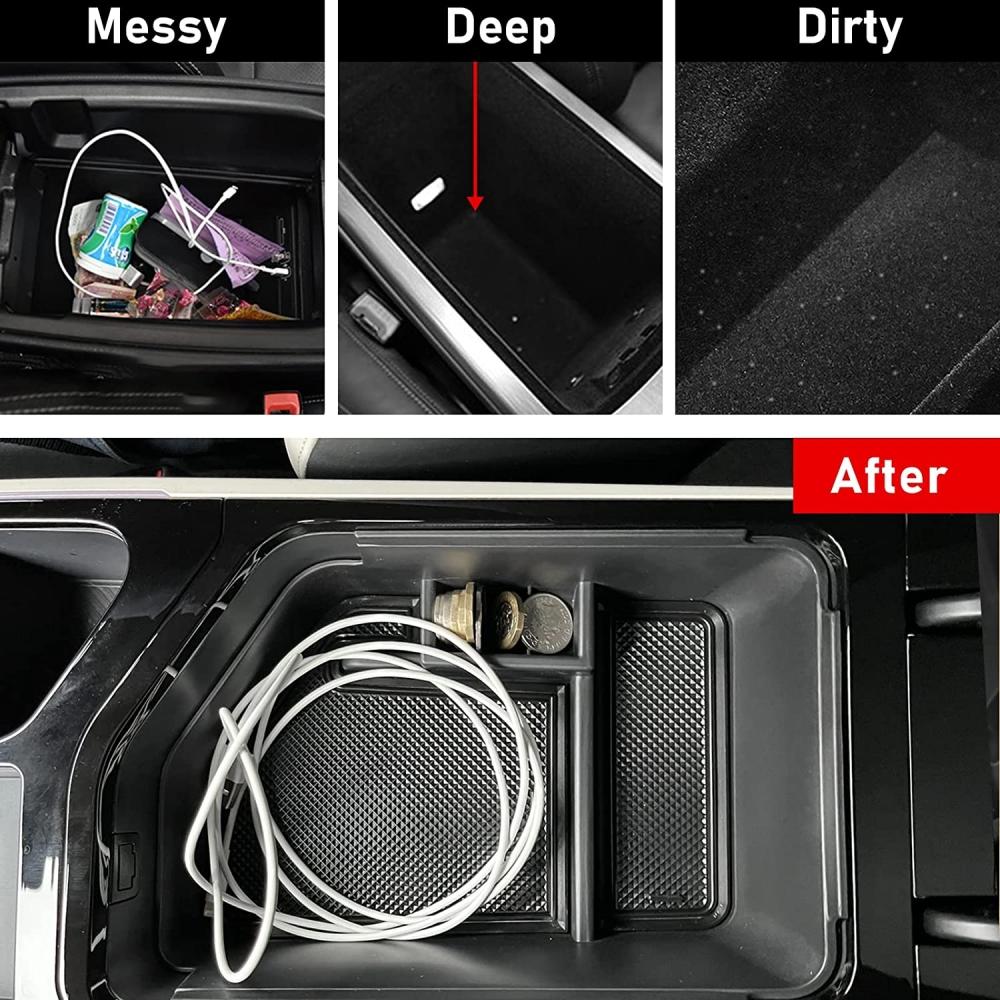 Für Kia EV6 Mittelkonsolen-Organizer 2025-2025 Mittelarmlehne Sekundäre Aufbewahrungsbox 2025-2025 EV6 GT-Line Light Wind