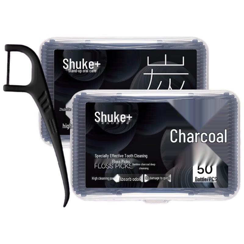 

Shuke Bamboo Charcoal Dental Floss Sticks
