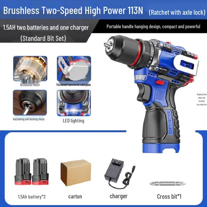 OLOEY Brushless Cordless Handheld Electric Drill CN plug (adapter included)
