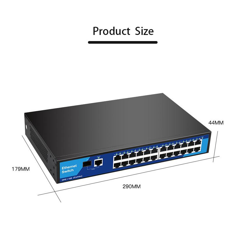 Plug and Play SFP Port Ethernet Smart Network Switcher Internet Splitter Adapter RJ45 Switch Ethernet Switch Gigabit Fast Ethernet RJ-45 LAN Adapter