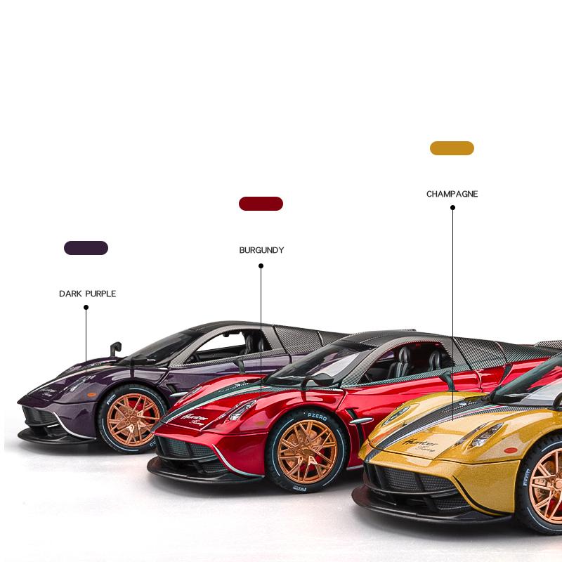 1/22 Pagani Huayra Dinastia Supercar Alloy Car Toy Car Metal Collection Model Car Sound and Light Toys for Children