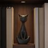 Mechanical Balance Cat Ornament 3D Printed Meditating Figurine, Modern Abstract Sculpture with Cross-Legged Pose, Collectible Art Piece Minimalist