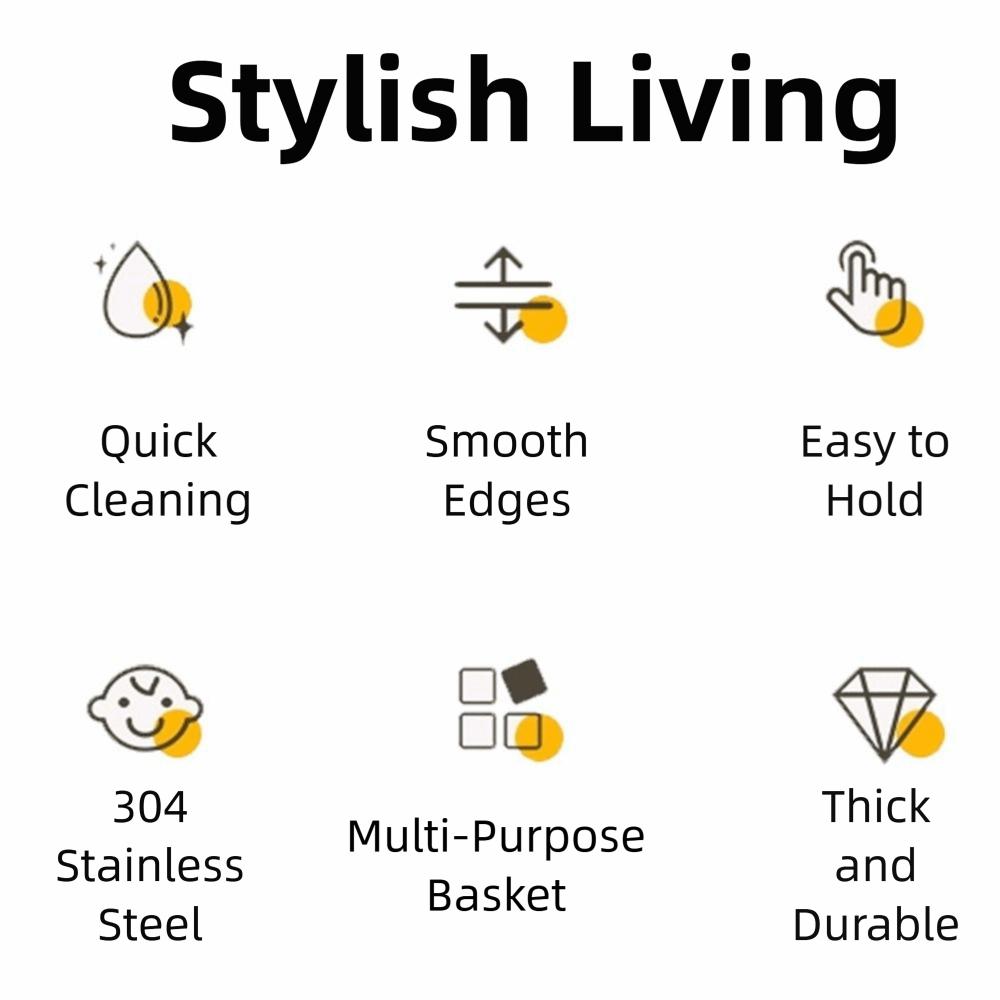 Rust-proof Draining Basket Quickly Drain Oil Food Storage Baskets  Tableware Storage