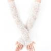 Lace Arm Cover Sun Protection Ice Cover Summer Women Driving Gloves Outdoor Breathable Elastic Half Finger Long Cover