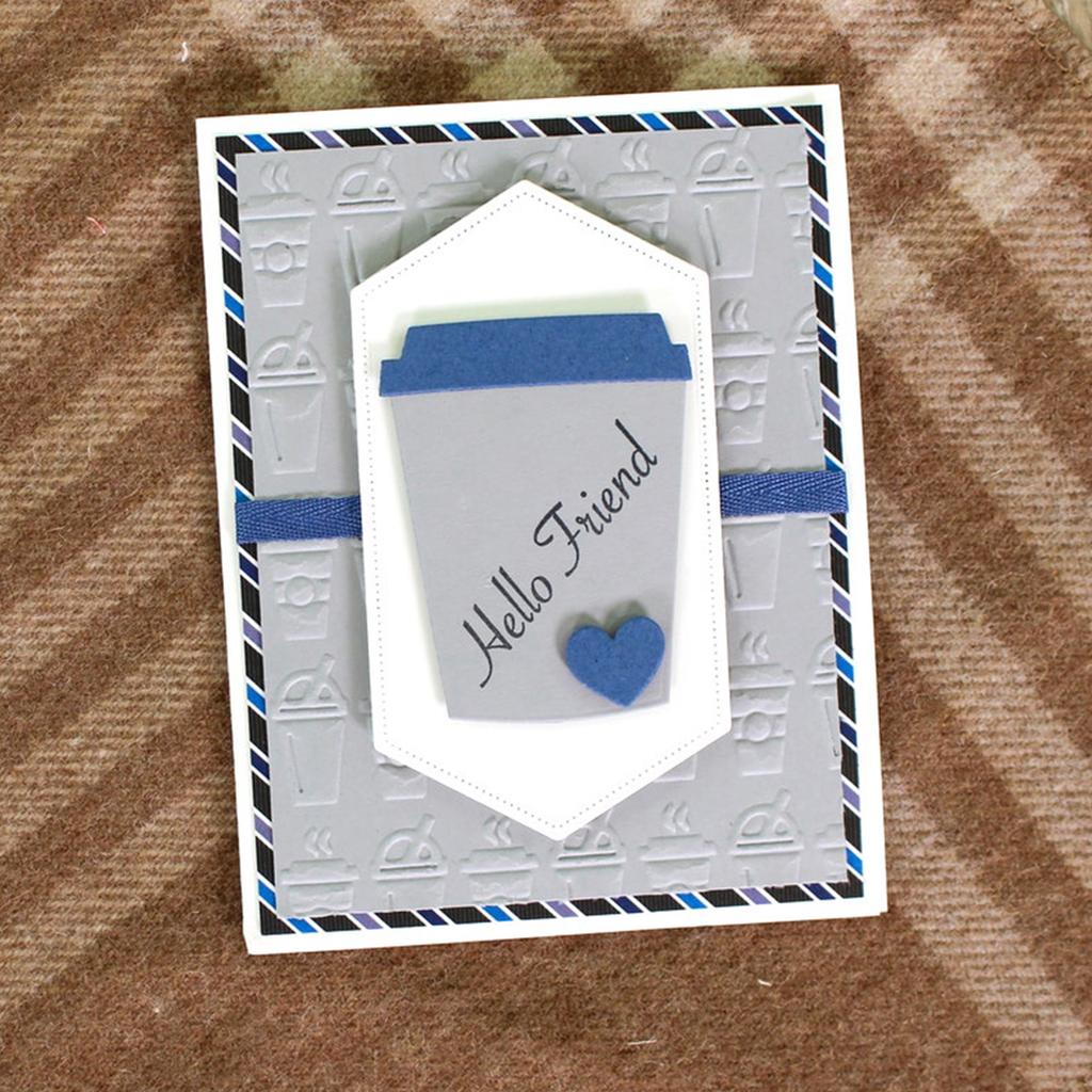 Fashion Cutting Dies Coffee Mug Embossing Stencils Template Moulds for Scrapbook