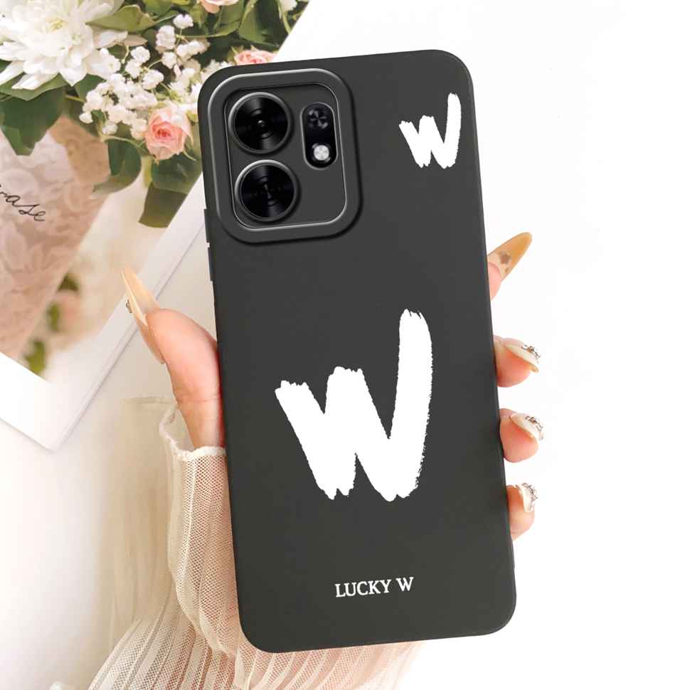 For Honor X6d X6D 5G Case LNA-NX1 Simple Lucky Letters A-Z Silicone Back Cover For Honor Play 60A 60a 5G NLA-AN00 Bumper Shell
