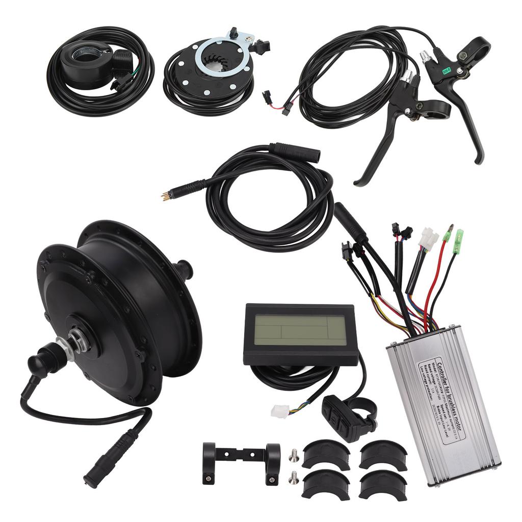 Electric Bicycle Front Wheel Conversion Kit 48V 500W Front Drive Motor LCD3 Display Power Assist Sensor Set