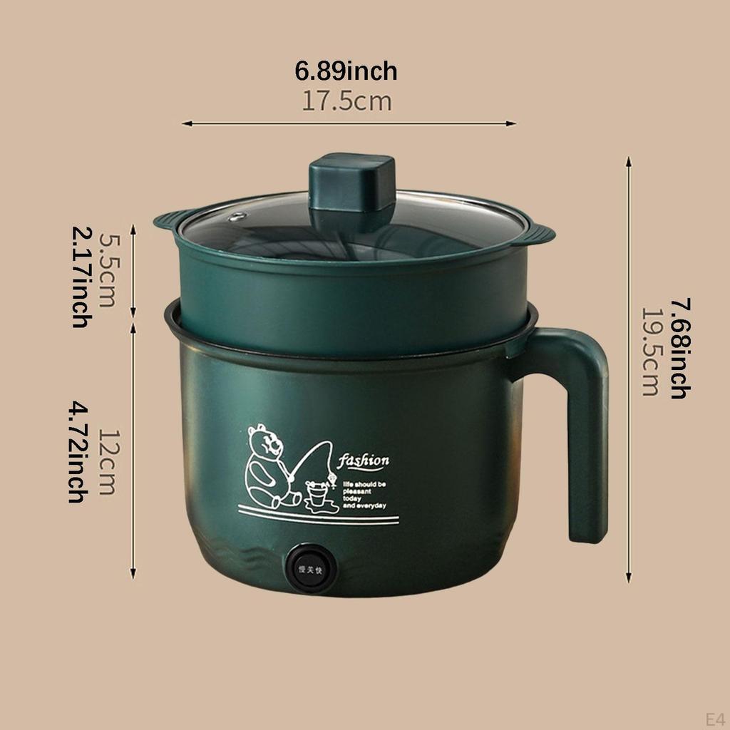 Small Electric Rice Cooker 600W Noodles Cooking Pot for Ramen Dumpling Steak Only
