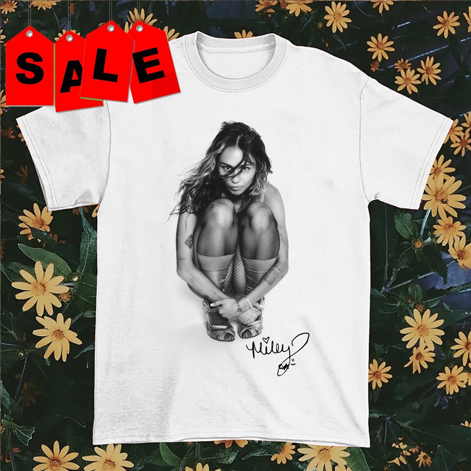 Hot Miley Cyrus Logo Singer New Rare Unisex S-235XL Shirt BL602 M