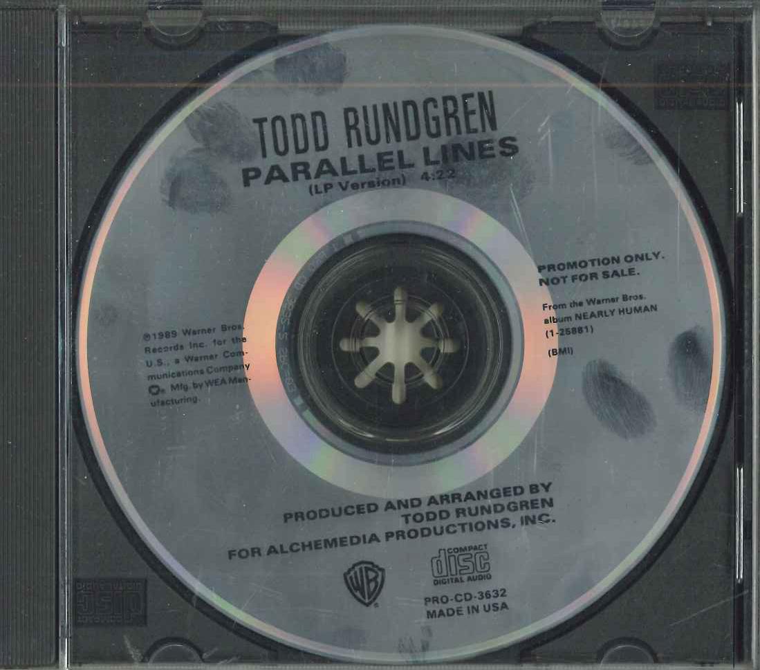 

CD ТОДД РАНДГРЕН - Параллельные линии PROCD3632 WARNER Япония Рок Б/У