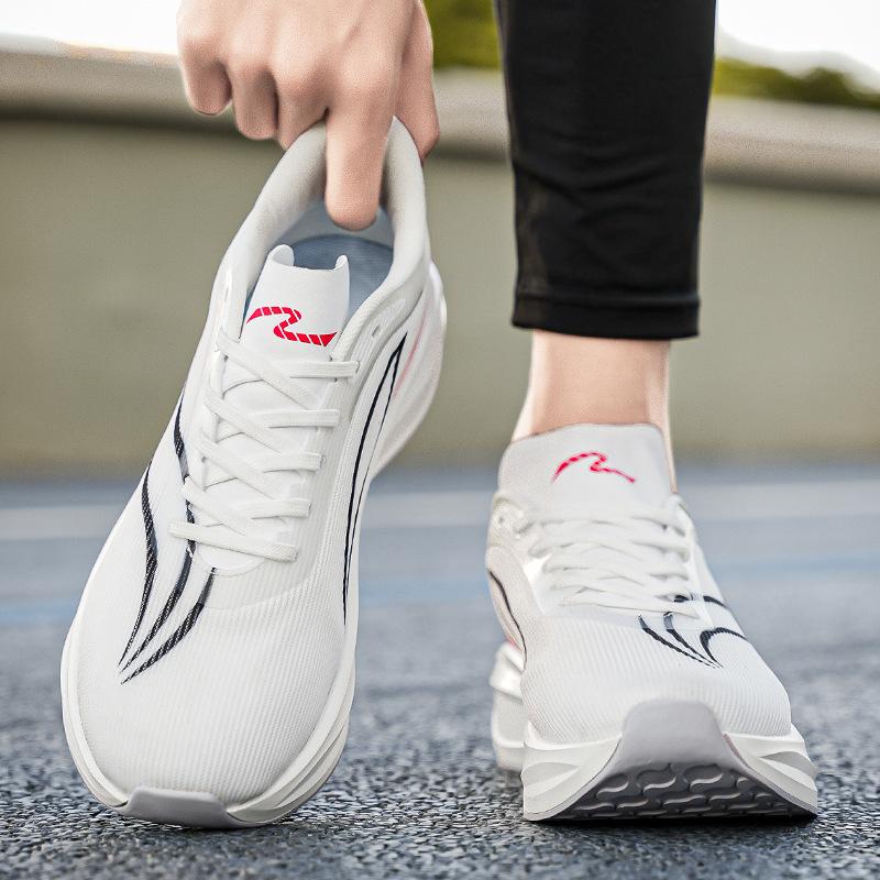 Older children Middle school students Running shoes Men's breathable and lightweight sports and leisure trendy shoes Popcorn cushioning racing shoes W