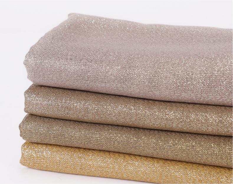 Elegant Two-End Tassel Scarf: Solid Color with Gold and Silver Threads