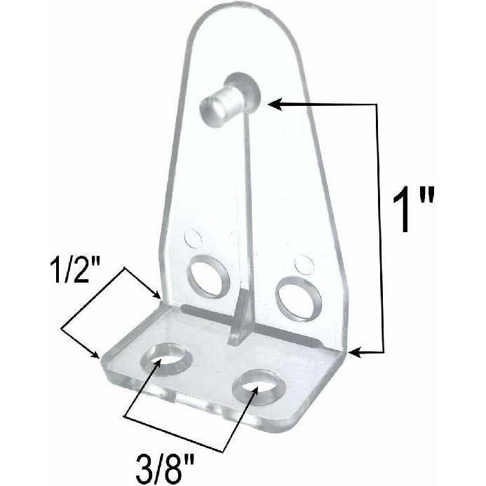 Blind Hold Down Brackets Clear Plastic (4)