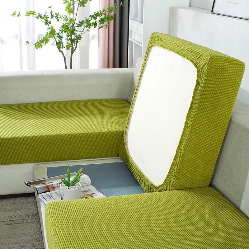 Stretch Spandex Sectional Sofa Cover Slipcovers for L-Shaped Couches Modern Living Room Protector Washable Removable Covers