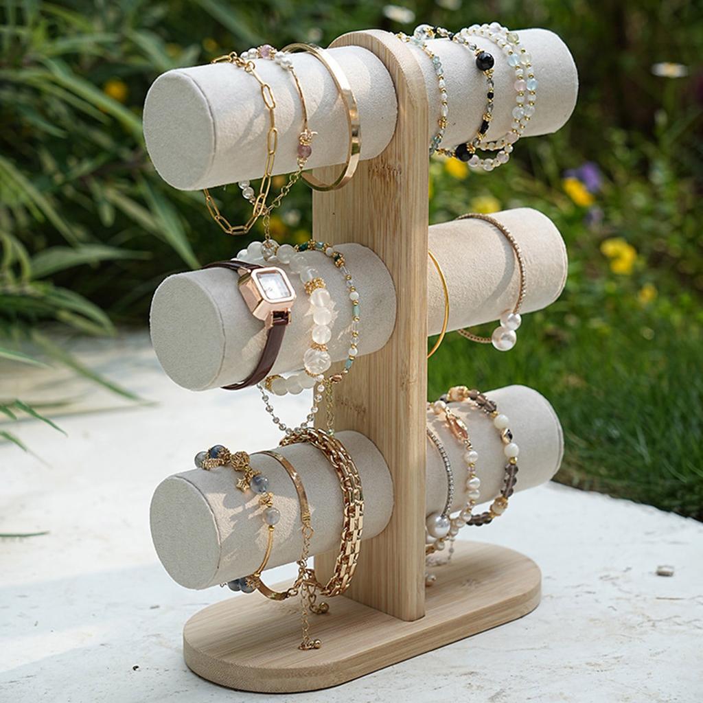 Elegant Bracelet Organizer Rack Multiple Tiers Display Stand for Jewelry and Watches Space Saving Hair Tie Holder