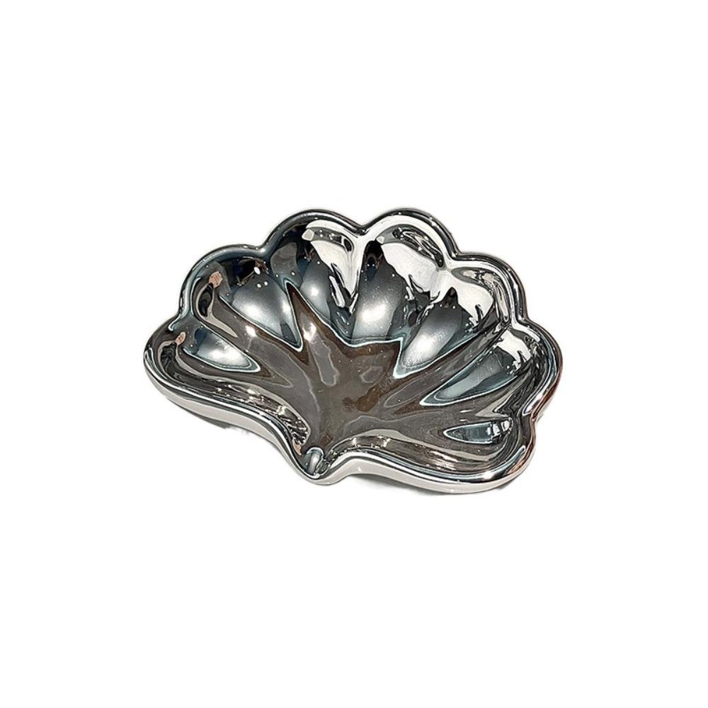 

Самодренажная ракушка керамическая мыльница роскошная сушилка для мыла однотонная полка для мыла ванная комната серебряный