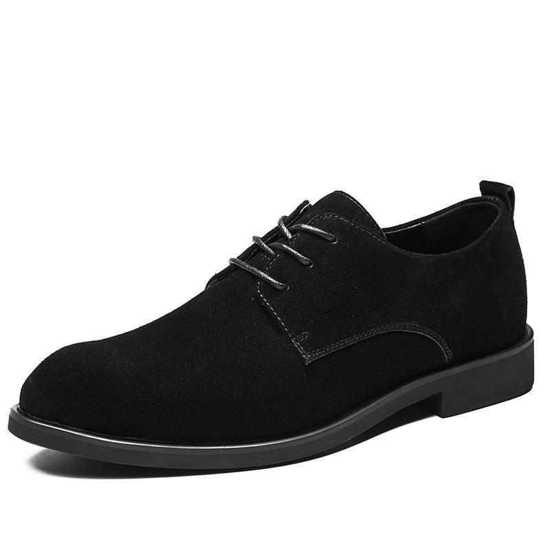 Men s Pointed Toe Casual Leather Shoes - Youth Outdoor Workwear, Fashion Burnished Frosted Leather, Trendy Large Size 48