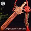 1Pc Mahogany Katana Sword Safe Carving Handicraft Peach Wood Feng Shui Tai Chi Eight Diagrams Sword Decor