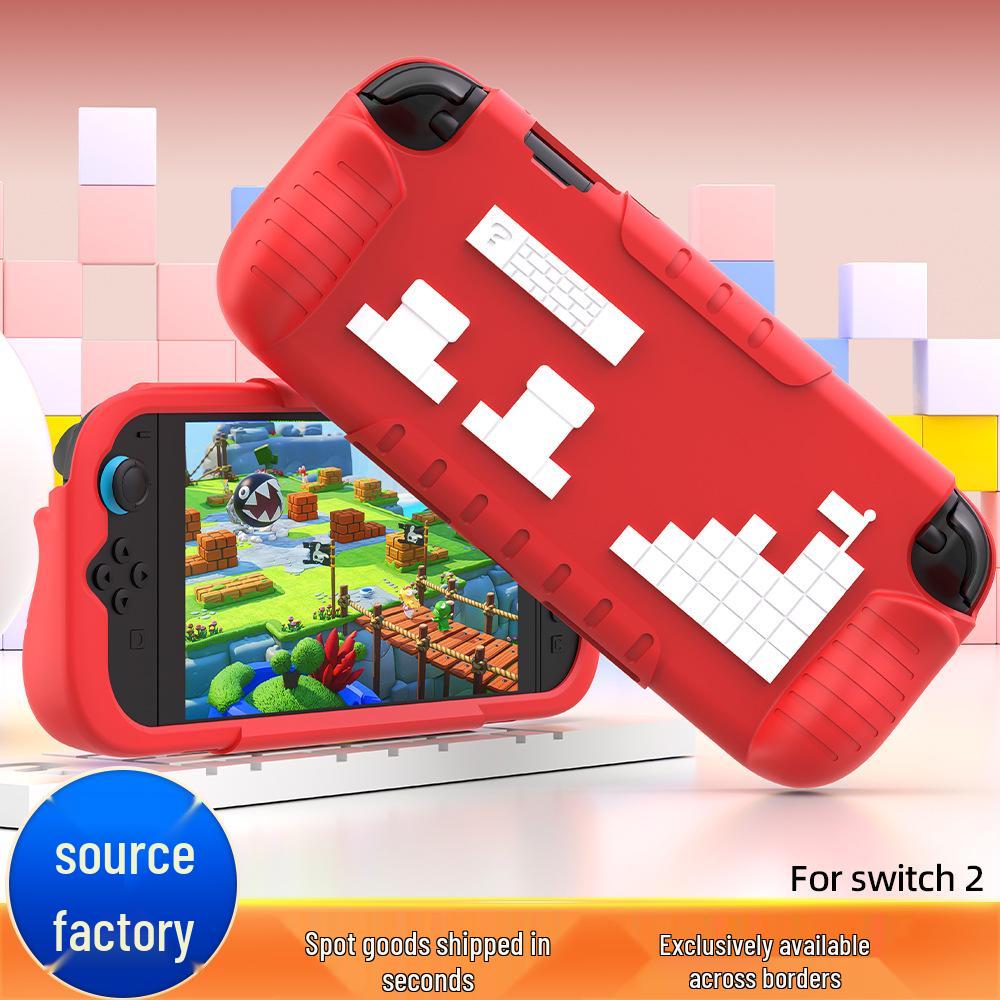 

Switch2 Liquid Silicone Protective Case for Nintendo 2nd Gen - Anti-Fall Sleeve червоний