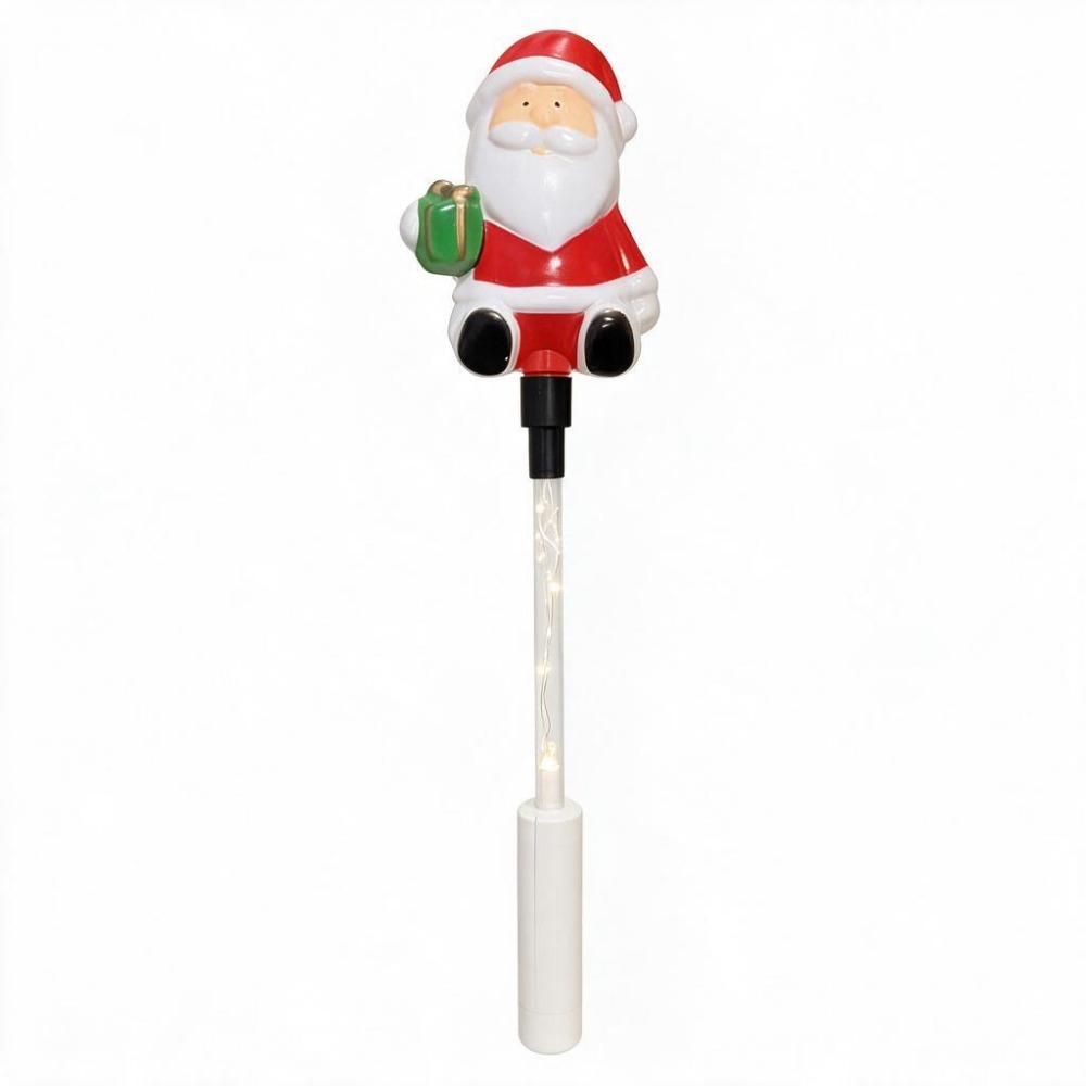 Warm Light Christmas Glowing Stick Handheld Santa Claus Flash Wand Handheld Luminous Toy Outdoor